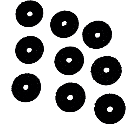 Velvet sequins, 4 mm, Black, Italy