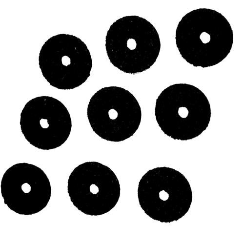 Velvet sequins, 5 mm, Black, Italy